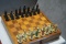 MAGNETIC WOODEN CHESS SET!