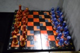 USA VS USSR HANDPAINTED CHESS SET!