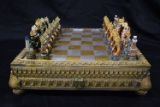 RENAISSANCE CATS AND DOGS HAND PAINTED CHESS SET!