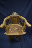 VINTAGE HAND CRAFTED MOORISH STYLE ARM CHAIR!