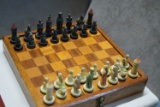 MAGNETIC WOODEN CHESS SET!