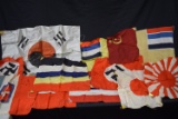 EXTREME WWII INTERNATIONAL FLAG LOT!