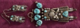 EXQUISITE KACHINA PENDANT AND EARRINGS!