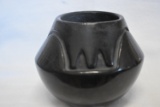 SMALL BLACK SIGNED POTTERY PIECE!
