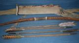 EXTREME NATIVE AMERICAN BOW AND QUIVER OF ARROWS!