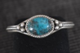 SOUTHWEST STERLING AND TURQUOISE BRACELET!