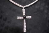 STERLING CROSS NECKLACE!