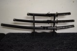 OUTSTANDING 3 SWORD SET WITH STAND!