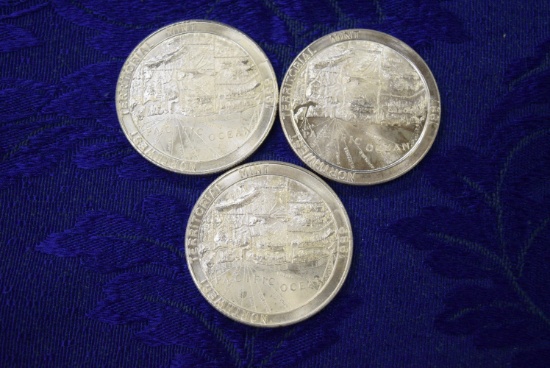 THREE NORTHWEST TERRITORY 1OZ. SILVER TRADE UNITS!