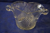 STUNNING HEISEY DOUBLE HANDLED GLASS PITCHER!