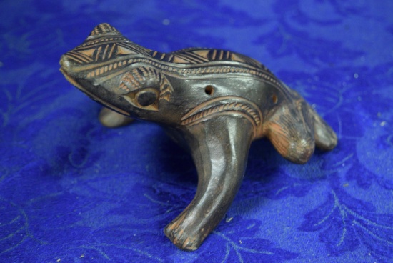 HAND CARVED FROG WHISTLE!