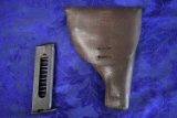 WWII LEATHER HOLSTER AND MAGAZINE!