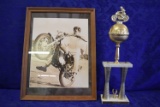 60S MOTORCYCLE TROPHY AND PRINT!