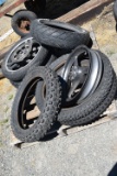 MOTORCYCLE WHEEL AND TIRE LOT!