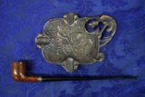 19TH CENTURY PIPE AND ASH TRAY!