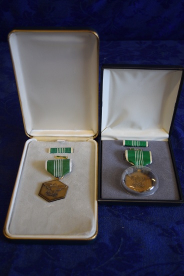 EARLY MILITARY MERIT MEDALS WITH CASE!