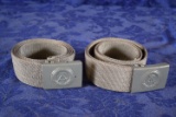 WWII EAST GERMAN BELTS WITH BUCKLES!