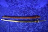 OFFICERS CALVARY SWORD WITH LEATHER SHEATH!