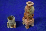 EARLY CHINESE SOAPSTONE SCULPTURE VASES!