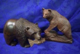 WOODEN GRIZZLY BEARS!