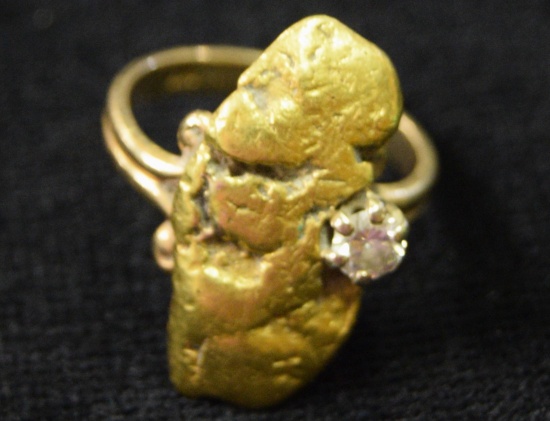 14K &18K COMBO GOLD NUGGET RING!