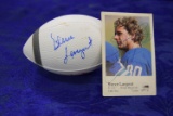 STEVE LARGENT SIGNED MINI FOOTBALL AND CARD!