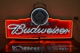 AWESOME NEON BUDWEISER BAR SIGN!