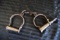 ANTIQUE DARBY HANDCUFFS WITH KEY!
