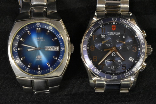 FOSSIL BLUE / VICTORINOX SWISS ARMY WATCHES!