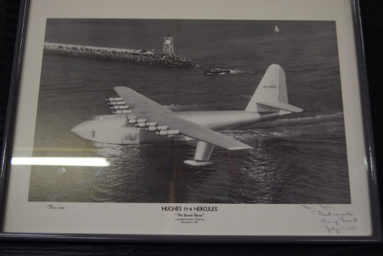 HERCULES "SPRUCE GOOSE" FRAMED PHOTOGRAPH!