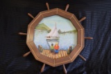 EXTREME SHIPS WHEEL FRAMED PAINTING!