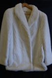 VINTAGE WHITE FUR JACKET!