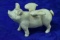 VINTAGE CAST METAL PIG BANK!