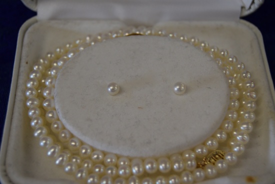 PEARL NECKLACE SET!