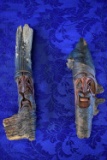 WISE WOOD CARVING PAIR!