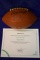 BRETT FARVE SIGNED FOOTBALL W / COA!