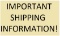 IMPORTANT SHIPPING INFORMATION!