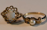 GOLD, OPAL & PEARL RINGS!