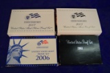 US MINT PROOF SETS WITH SILVER PROOF SET!