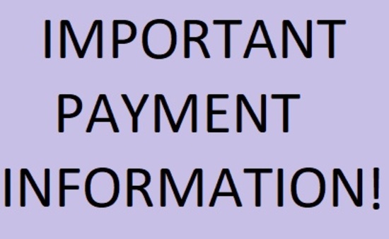 IMPORTANT PAYMENT INFORMATION!
