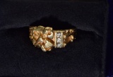 GOLD NUGGET & DIAMOND RING!