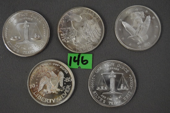 1 OZ .999 SILVER COINS!!!