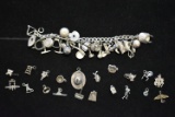 STERLING CHARM BRACELET AND CHARMS!