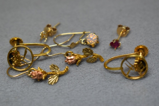 14 KT GOLD EARRING LOT!!!