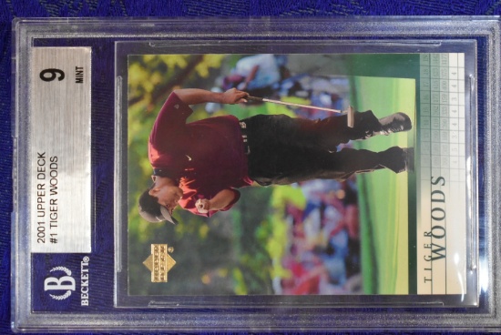 2001 TIGER WOODS #1 ROOKIE CARD!!! OWNERS APPR.