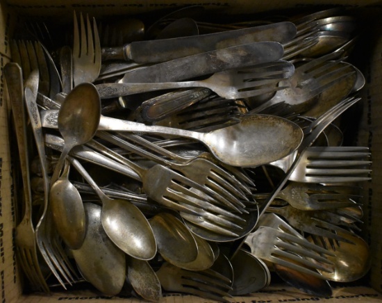 ANTIQUE SILVER PLATE FLATWARE!!