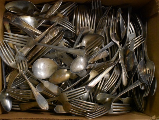 ANTIQUE SILVER PLATE FLATWARE!!