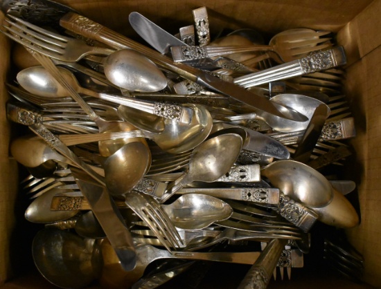ANTIQUE SILVER PLATE FLATWARE!!