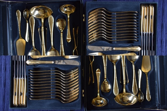 MEGA HIGH END 24KT GOLD PLATED FLATWARE!!