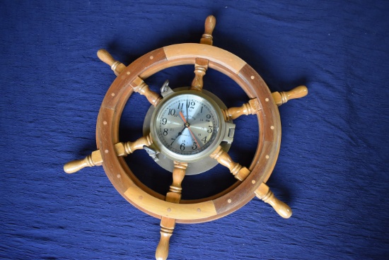 SHIPS WHEEL CLOCK!!